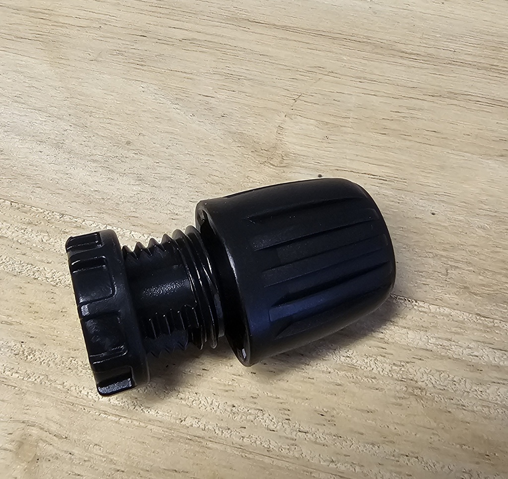 BOUCHON PE POUR TUYAU 16mm A VISSER